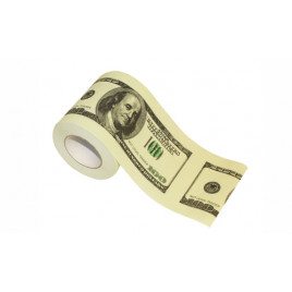 One Hundred Dollar Bill Toilet Paper - hanging