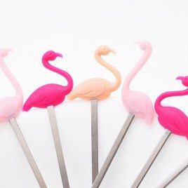 Flamingo Design Cocktail Pick Set of 6