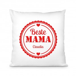 "Beste Mama": Persönliches Kissen bedrucken