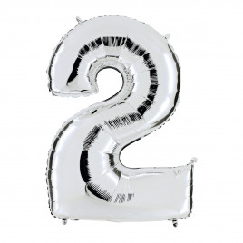 Helium Balloon - Silver Number-2