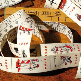 Fashion History Measuring Tape with ruler