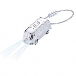 VW Bulli Taschenlampe Schlüsselanhänger mit persönlicher Gravur 2