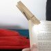 Wooden Peg Reading Light - attached to book