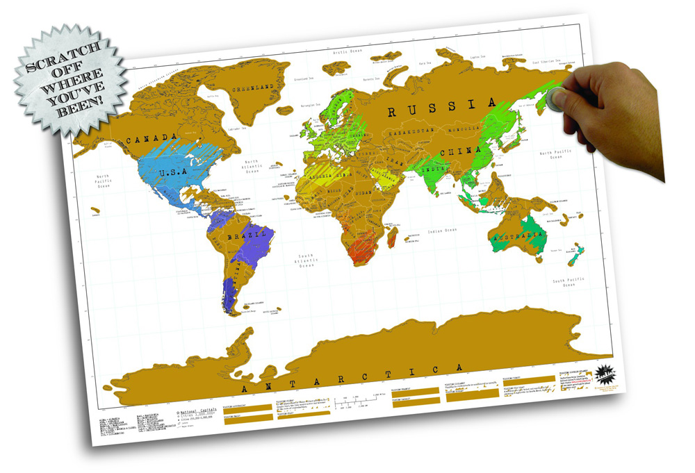 Scratch Map Poster, World